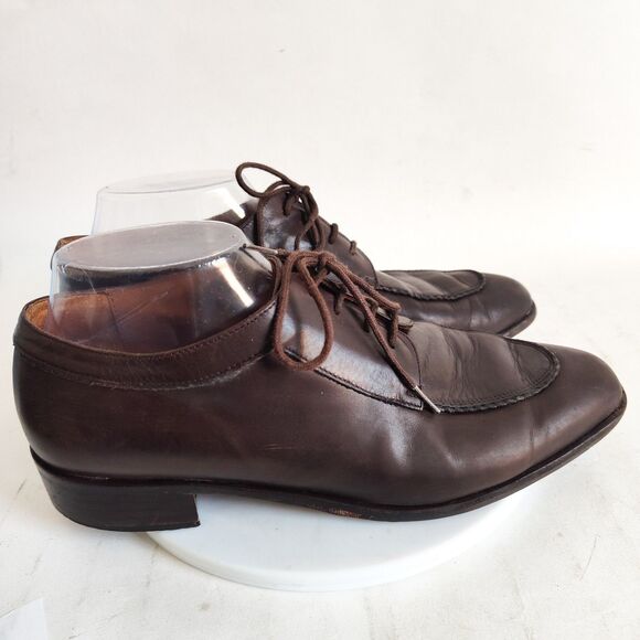 Bally Oxford Brogues Flats Womens 10 / 40.5  Leather Lace Up Adige Italy Vintage - Picture 1 of 14
